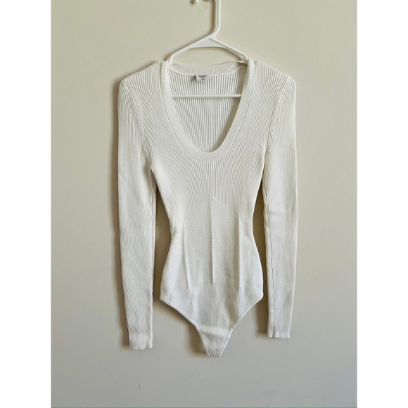 Abercrombie & Fitch Tops - Abercrombie & Fitch Ribbed White Bodysuit